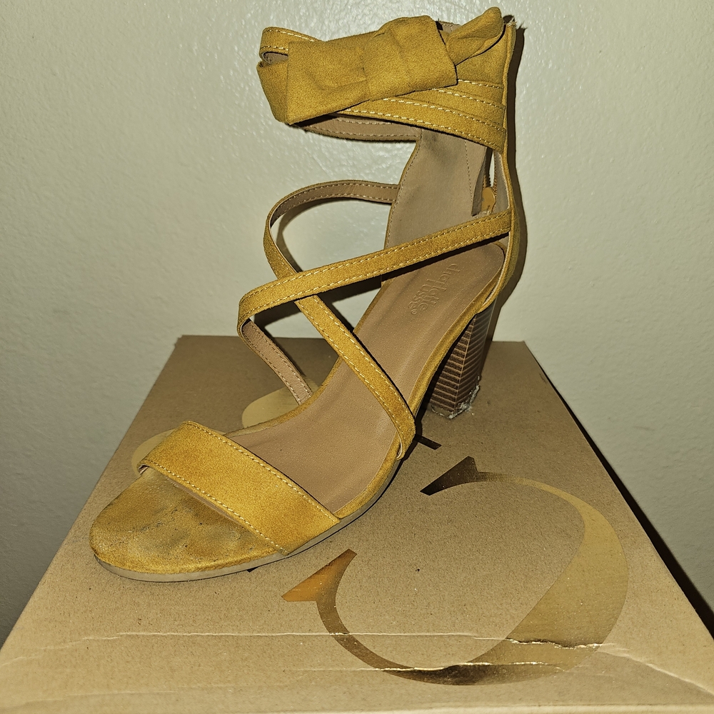 Charlotte Russe Mustard Strappy Heels